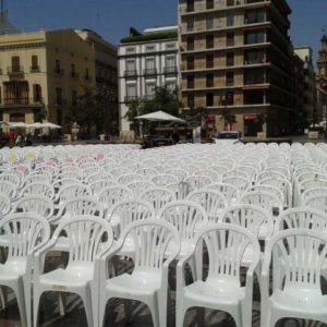 alquiler sillas plaza de la virgen valencia